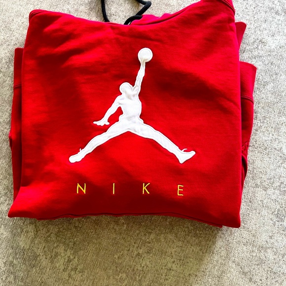 Nike Other - Nike Jumpman.  Red Hooded Sweatshirt.  Worn once.  Size XL